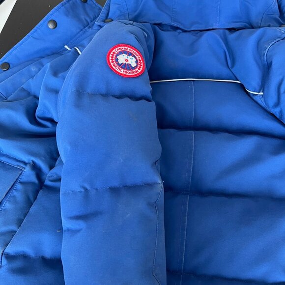 Canada Goose Parka Winter Jacket Blue SP 7/8 Kids - Picture 4 of 7